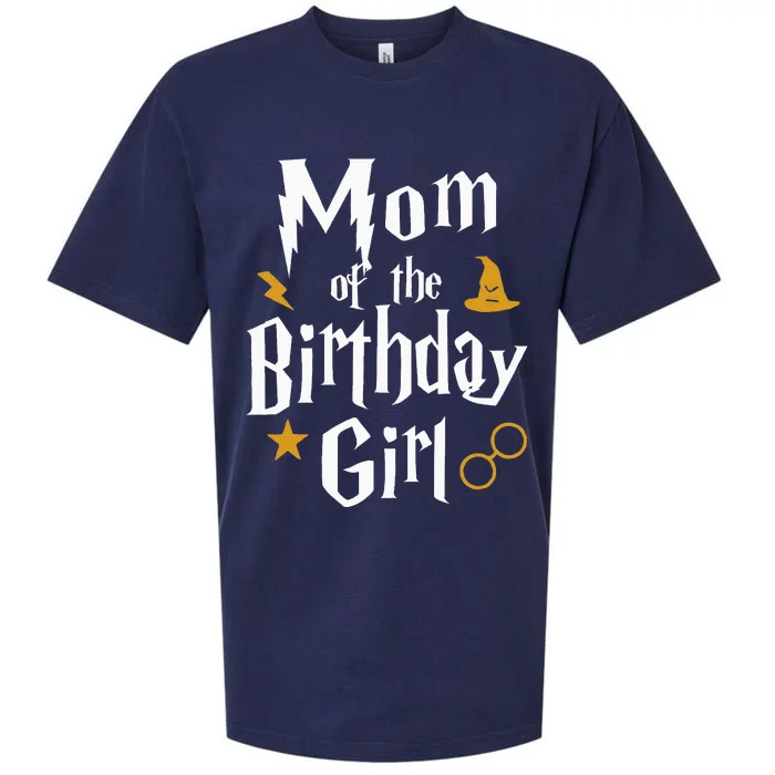 Mom Of The Birthday Girl Wizard 1st Birthday Family Party Sueded Cloud Jersey T-Shirt