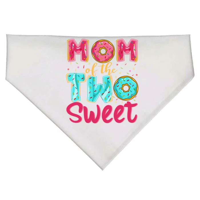 Mom Of The Two Sweet Proud Mother Mothers Day Gift USA-Made Doggie Bandana