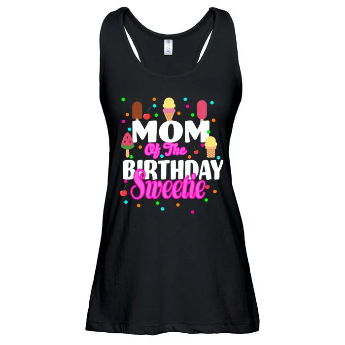 Mom Of the Birthday Sweetie Ladies Essential Flowy Tank