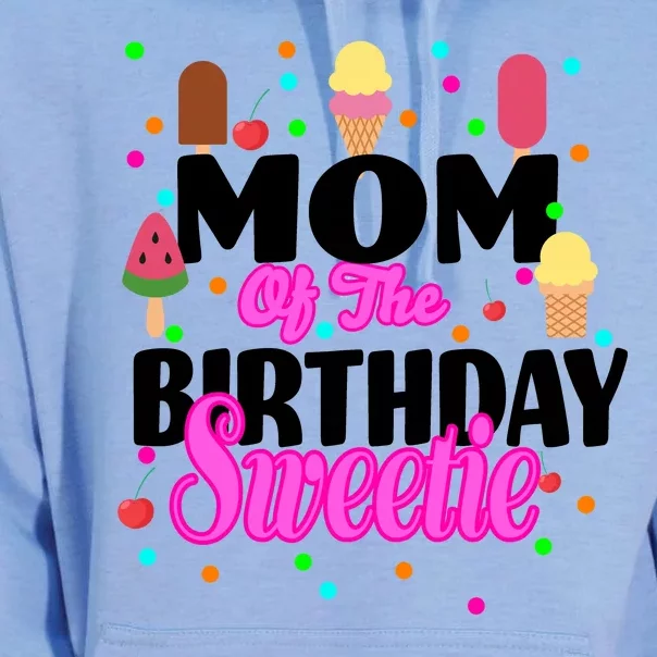 Mom Of the Birthday Sweetie Unisex Surf Hoodie