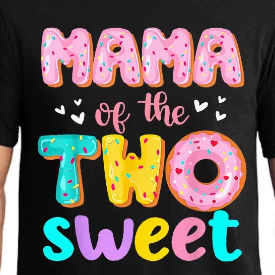 Mama Of The Two Sweet Donut Birthday Family Theme Pajama Set