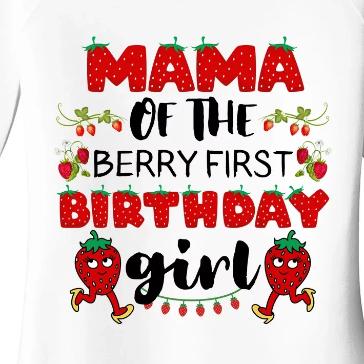 Mama Of The Berry First Birthday Girl Women's Perfect Tri Tunic Long Sleeve Shirt