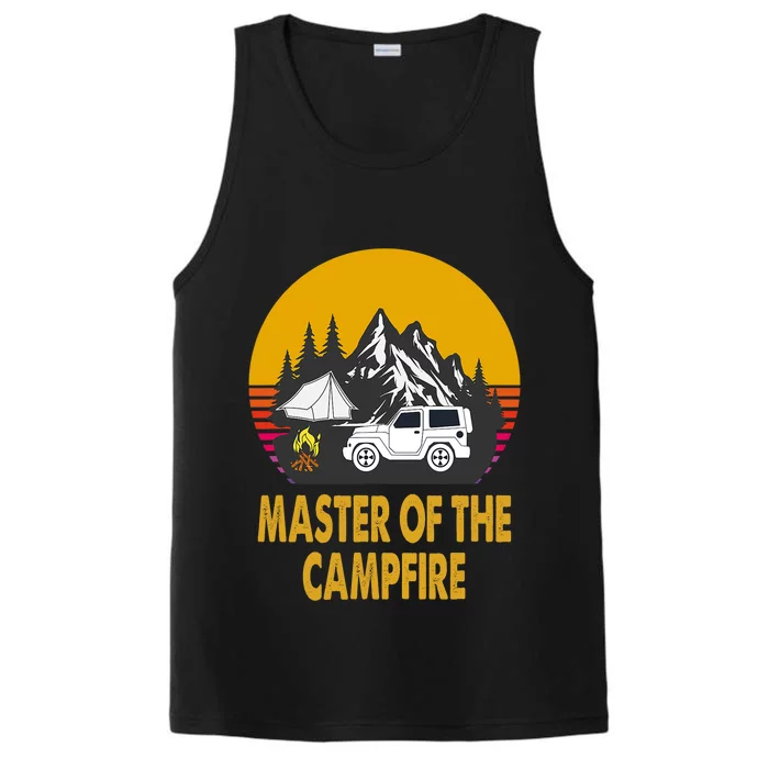 Master Of The Campfire Funny Camping Wilderness Lovers Gift Performance Tank