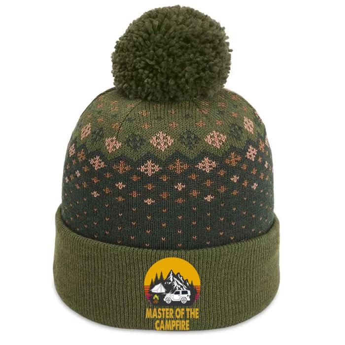 Master Of The Campfire Funny Camping Wilderness Lovers Gift The Baniff Cuffed Pom Beanie