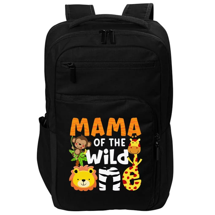 Mama of the Wild One Zoo Theme Bday Safari Jungle Animals Impact Tech Backpack