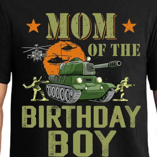 Mom Of The Birthday Boy Army Party Birthday Family Pajama Set