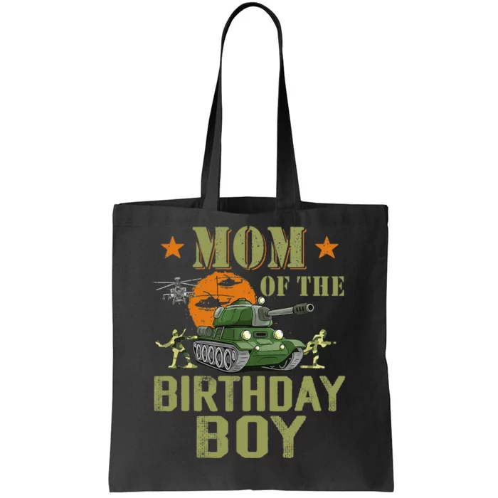 Mom Of The Birthday Boy Army Party Birthday Family Tote Bag