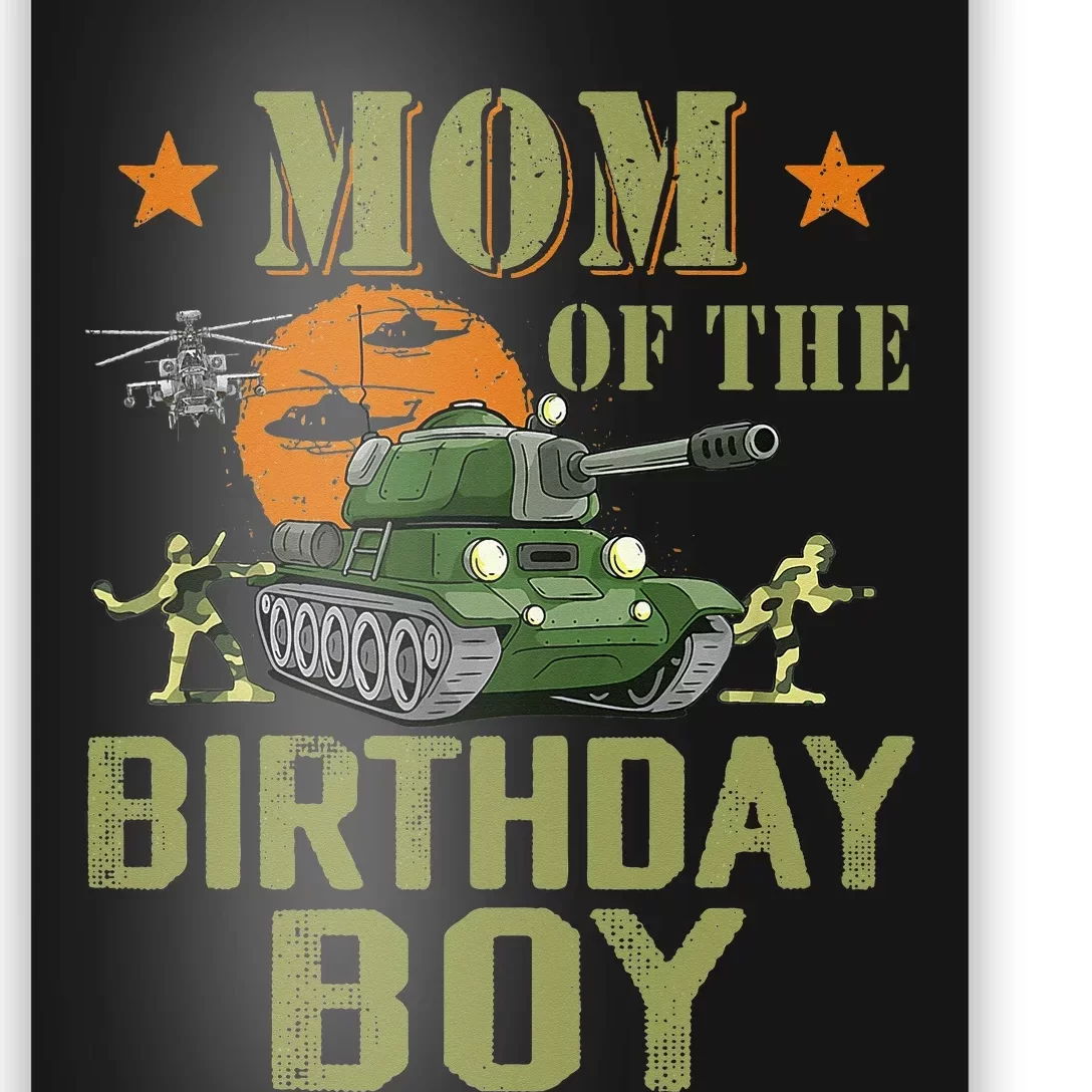 Mom Of The Birthday Boy Army Party Birthday Family Poster