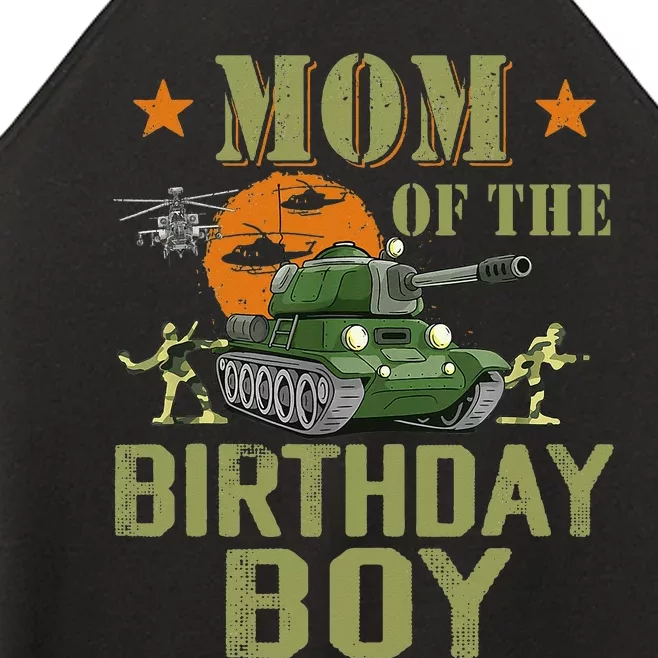 Mom Of The Birthday Boy Army Party Birthday Family Women’s Perfect Tri Rocker Tank