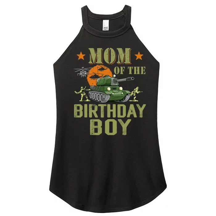 Mom Of The Birthday Boy Army Party Birthday Family Women’s Perfect Tri Rocker Tank