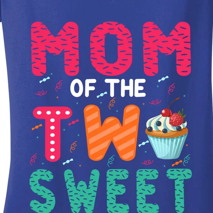 Mom Of The Two Sweet Proud Mother Mothers Day Gift Women's V-Neck T-Shirt