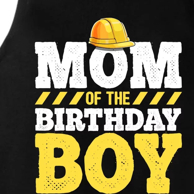 Mom of the Birthday Boy Construction Birthday Party Hat Gift Ladies Tri-Blend Wicking Tank