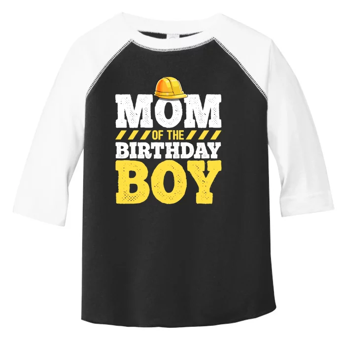 Mom of the Birthday Boy Construction Birthday Party Hat Gift Toddler Fine Jersey T-Shirt