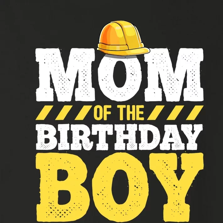 Mom of the Birthday Boy Construction Birthday Party Hat Gift Toddler Long Sleeve Shirt