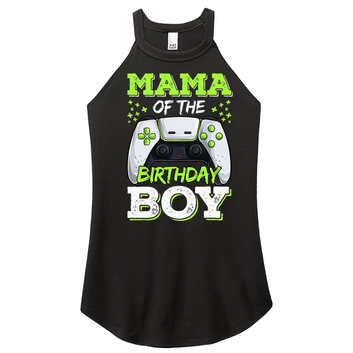 Mom of the Birthday  Matching Video Gamer Party Women’s Perfect Tri Rocker Tank