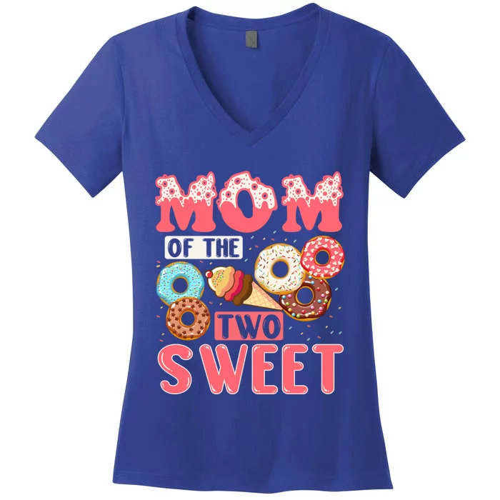 Mom Of The Two Sweet Proud Mother Mothers Day Gift Women's V-Neck T-Shirt