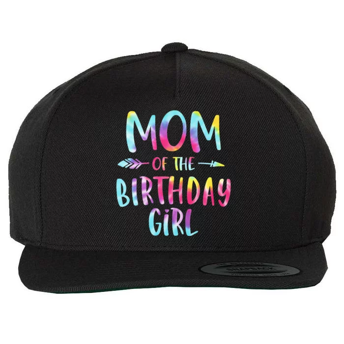 Mom of the Birthday for Tie Dye Colorful Bday Wool Snapback Cap