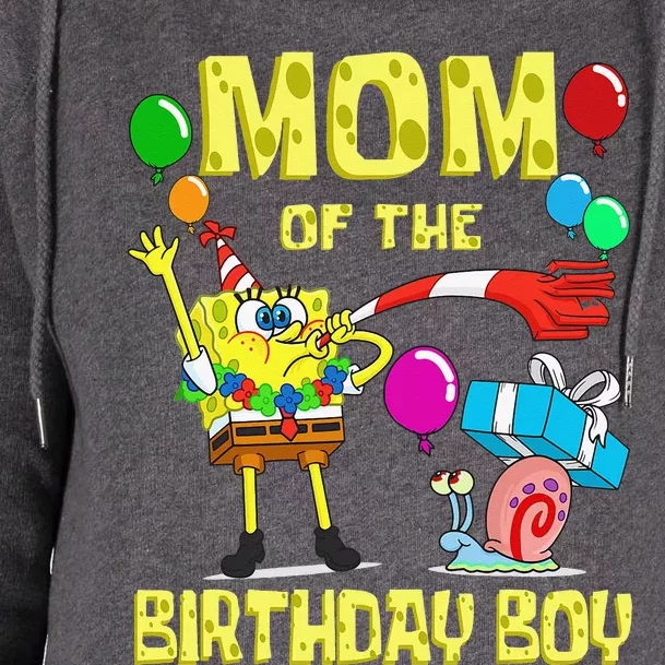 Mommy of the Birthday Theme Party Womens Funnel Neck Pullover Hood