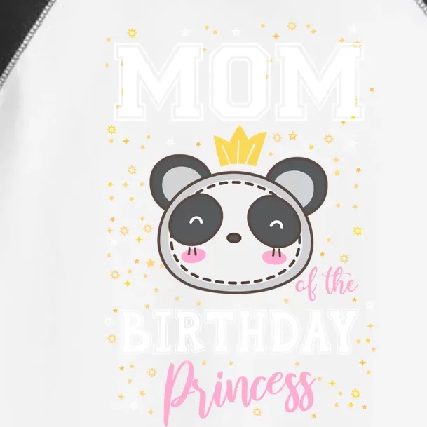 Mom Of The Birthday Princess Cute Panda Bear Bday Matching Gift Toddler Fine Jersey T-Shirt