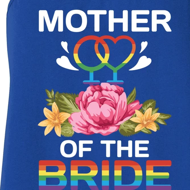 Mother Of The Bride Flower Gay Lesbian Wedding Lgbt Same Sex Gift Women's Racerback Tank