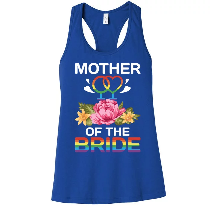 Mother Of The Bride Flower Gay Lesbian Wedding Lgbt Same Sex Gift Women's Racerback Tank