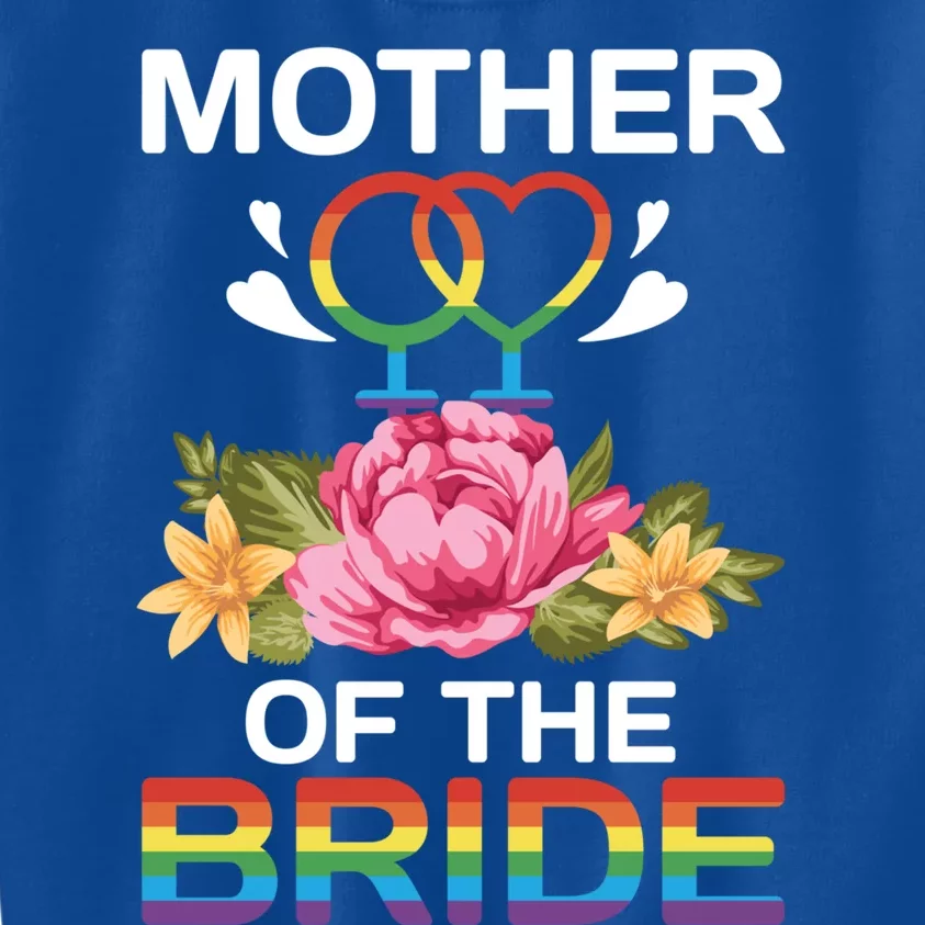 Mother Of The Bride Flower Gay Lesbian Wedding Lgbt Same Sex Gift Kids Sweatshirt