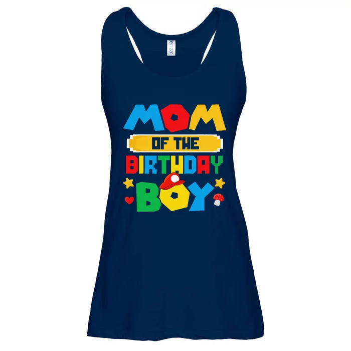 Mom Of The Birthday Boy Game Gaming Mom And Dad Family Ladies Essential Flowy Tank