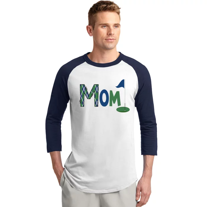 Mom Of The Birthday Boy Hole In One Golf Sport Matching Baseball Sleeve Shirt