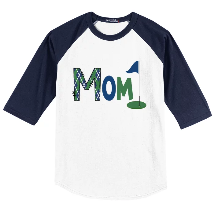 Mom Of The Birthday Boy Hole In One Golf Sport Matching Baseball Sleeve Shirt