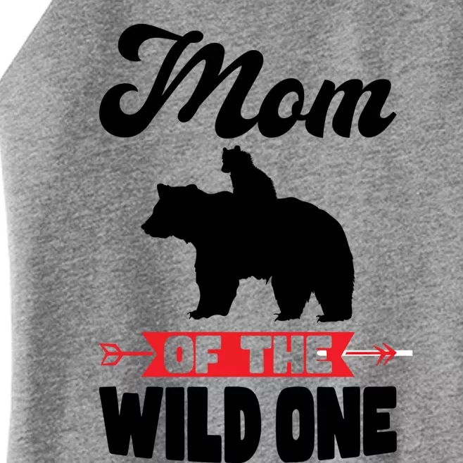 Mom Of The Wild One Papa Bear Gift Women’s Perfect Tri Rocker Tank