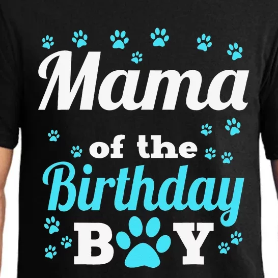 Mama Of The Birthday Dog Paw Bday Party Celebration Pajama Set