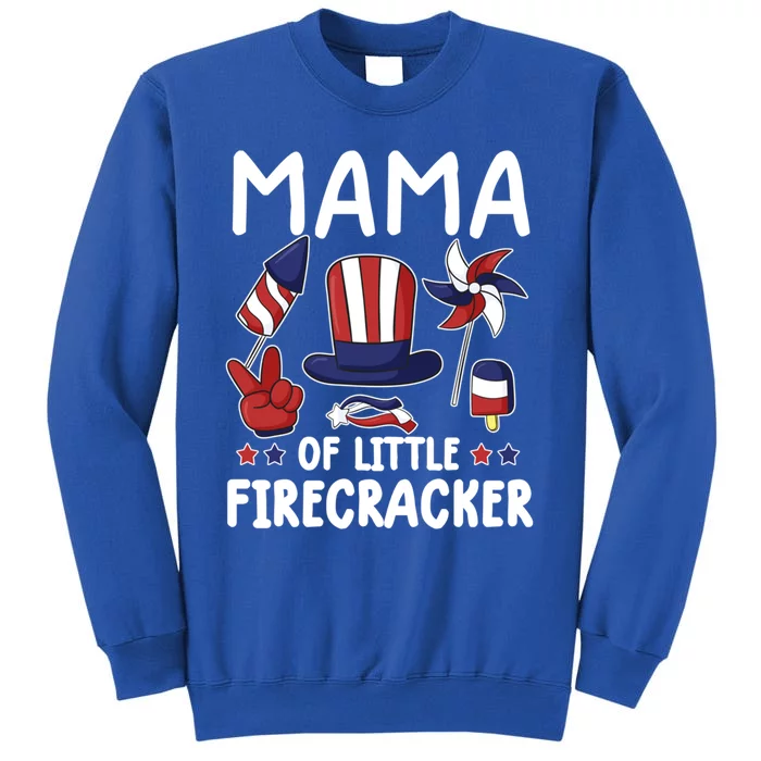 Mama Of The Little Firecracker Great Gift Funny 4th Of July Mommy Cute Gift Sweatshirt