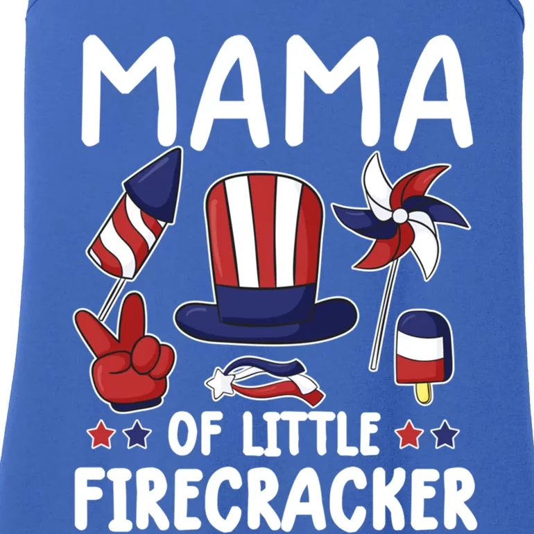 Mama Of The Little Firecracker Great Gift Funny 4th Of July Mommy Cute Gift Ladies Essential Tank