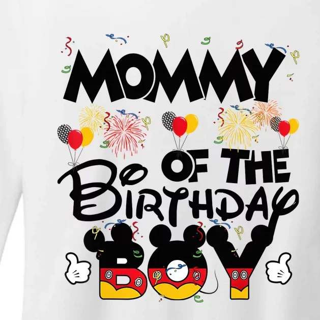 Mommy Of The Birthday Boy Mouse Family Matching Womens CVC Long Sleeve Shirt