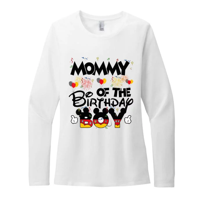 Mommy Of The Birthday Boy Mouse Family Matching Womens CVC Long Sleeve Shirt