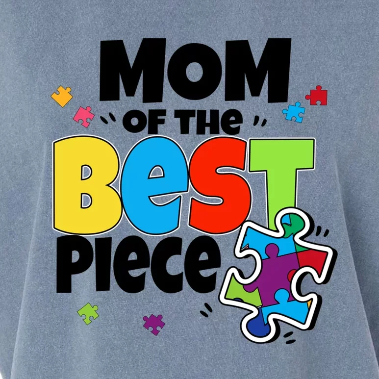 Mom Of The Best Piece Autism Mama Puzzle Mother Day Stepmom Meaningful Gift Garment-Dyed Women's Muscle Tee