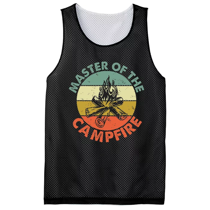 Master Of The Campfire Dad Camping Camping Dad Gift Mesh Reversible Basketball Jersey Tank