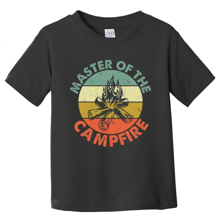 Master Of The Campfire Dad Camping Camping Dad Gift Toddler T-Shirt