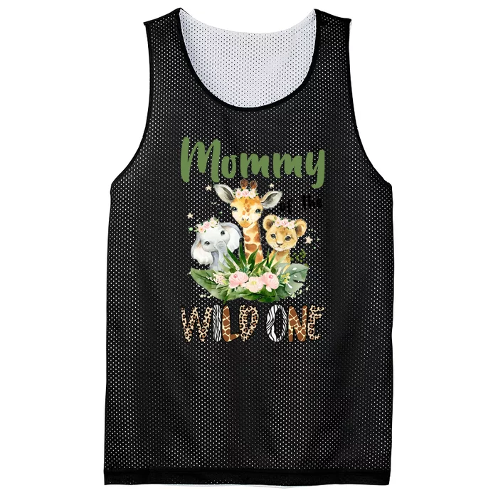 Mom Of The Wild One Zoo Theme Birthday Safari Jungle Animal Mesh Reversible Basketball Jersey Tank