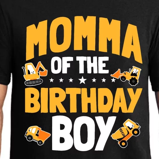 Momma Of The Birthday Boy Construction Worker Bday Party Pajama Set