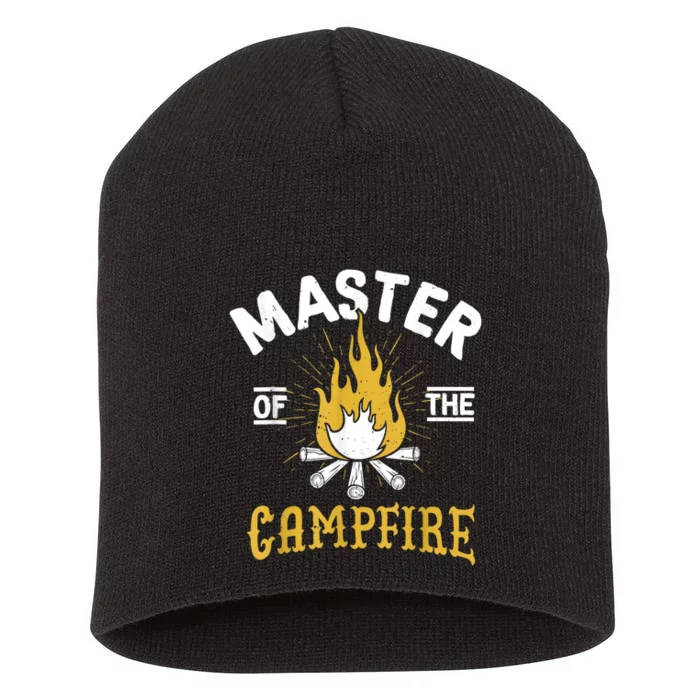 Master Of The Campfire Camping & Outdoors Gift Short Acrylic Beanie