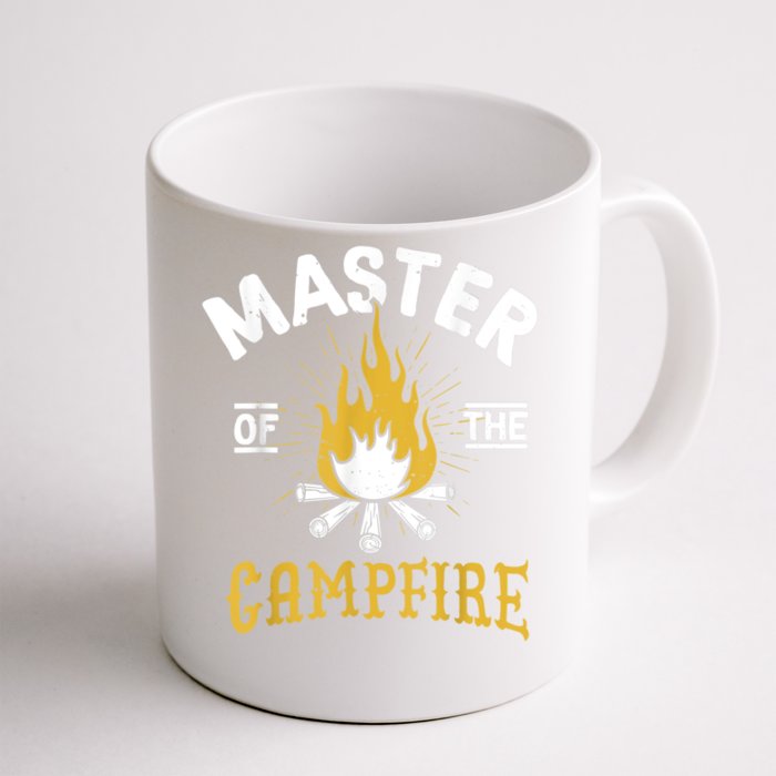 Master Of The Campfire Camping & Outdoors Gift Front & Back Coffee Mug