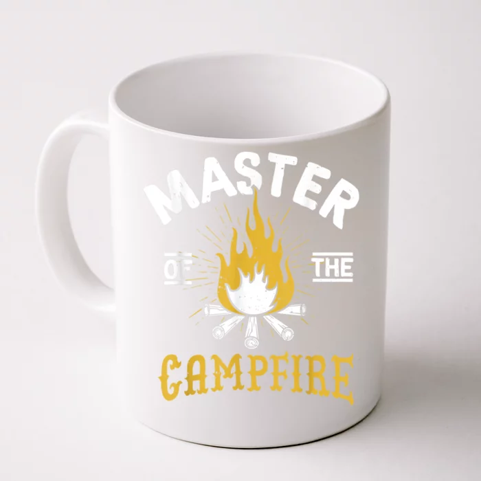 Master Of The Campfire Camping & Outdoors Gift Front & Back Coffee Mug