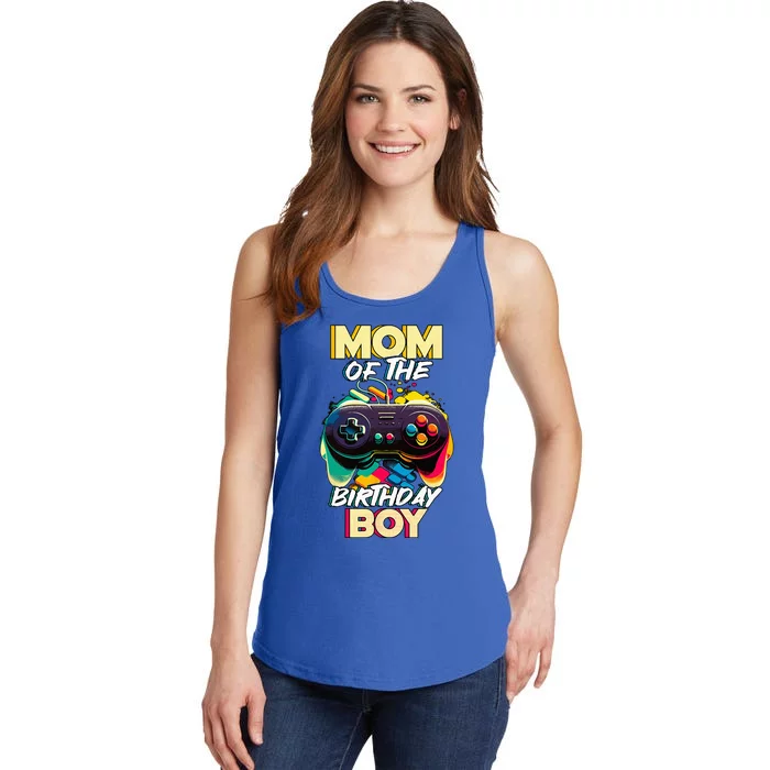 Mom Of The Birthday Matching Gamer Birthday Party Ladies Essential Tank