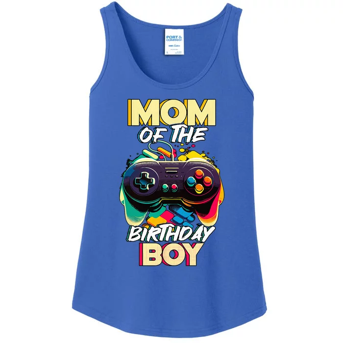 Mom Of The Birthday Matching Gamer Birthday Party Ladies Essential Tank