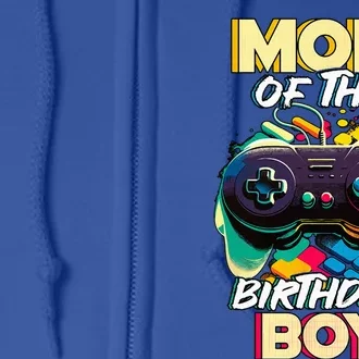 Mom Of The Birthday Matching Gamer Birthday Party Full Zip Hoodie