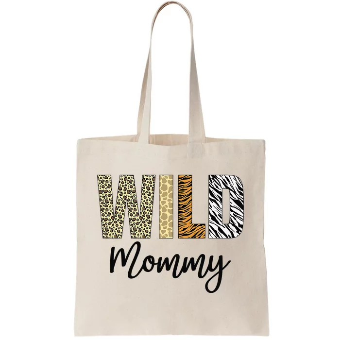 Mommy of The Wild One Zoo Birthday Safari Jungle Animal Tote Bag