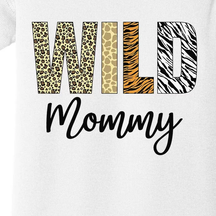 Mommy of The Wild One Zoo Birthday Safari Jungle Animal Baby Bodysuit