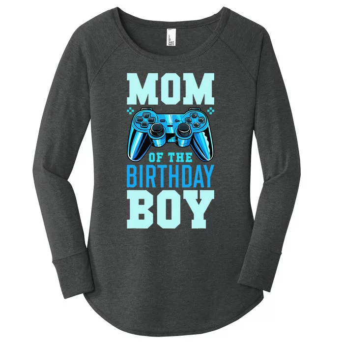 Mom of the Birthday Matching Video Gamer Birthday Party Women's Perfect Tri Tunic Long Sleeve Shirt