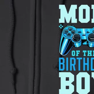 Mom of the Birthday Matching Video Gamer Birthday Party Full Zip Hoodie